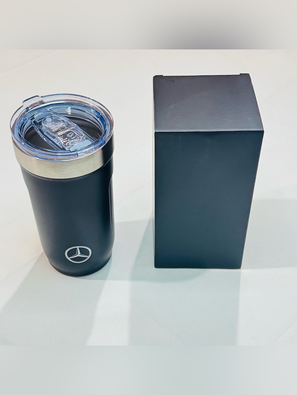 Mercedes-Benz Logo Insulated Tumbler 11-20 oz Black w/ Clear Slide-Lock Lid